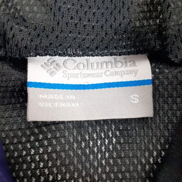 Columbia Waterproof Omnitech Rain Jacket. Size S. Purple/blue Full zip. Hood - Picture 9 of 12